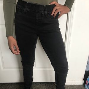 Urban grunge stretch black pants
